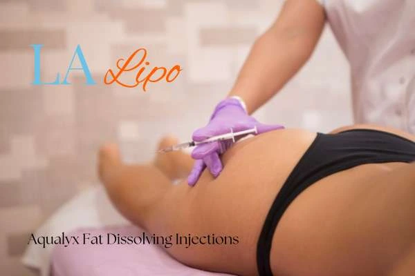 Woman having fat dissolving injections New Malden on thighs