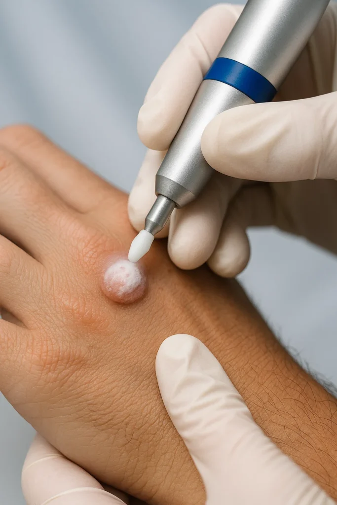 example of wart removal New Malden using cryopen