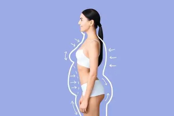 image of woman experiencing fat reduction treatment New Malden