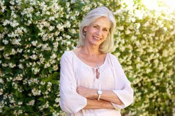 Older woman happy with urinary incontinence treatment New Malden